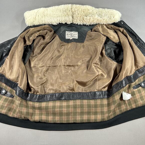 Vintage AvireX Fly FLIGHT BOMBER AVIATOR PILOT FLYING LEATHER JACKET XL - Picture 3 of 6